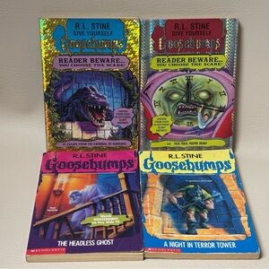 VINTAGE LOT OF (4) 1990s GOOSEBUMPS BOOKS R.L. STINE